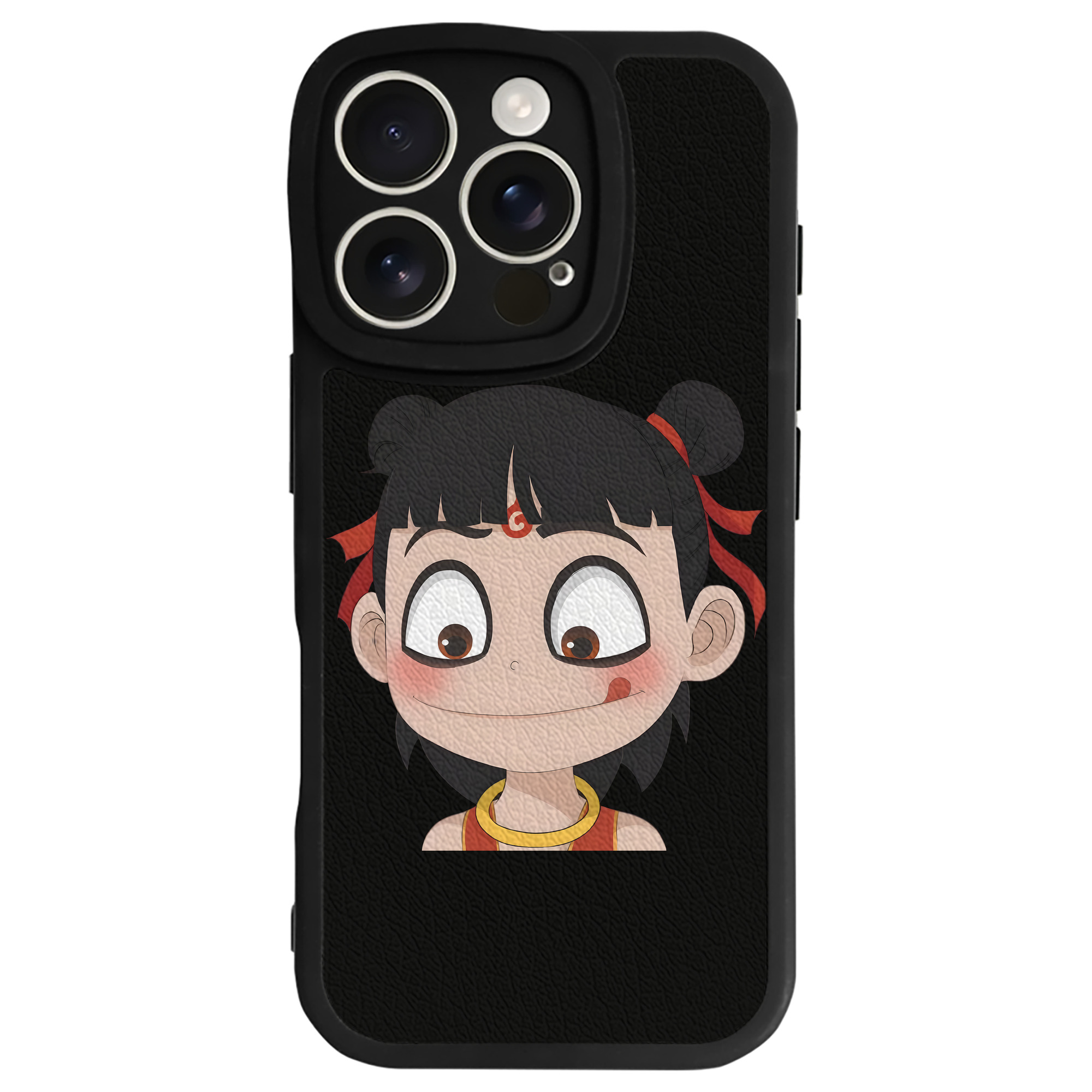 （画像用） Ne Zha 2 ナタ 魔童の大暴れ 【iPhone 16シリーズ対応】シリコンスマホケース（レザー調） 材質：シリコン